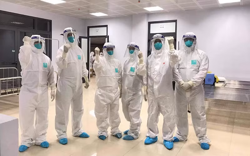 Đội ngũ thầy thuốc tại Bệnh viện Dã chiến số 2 Bắc Giang.