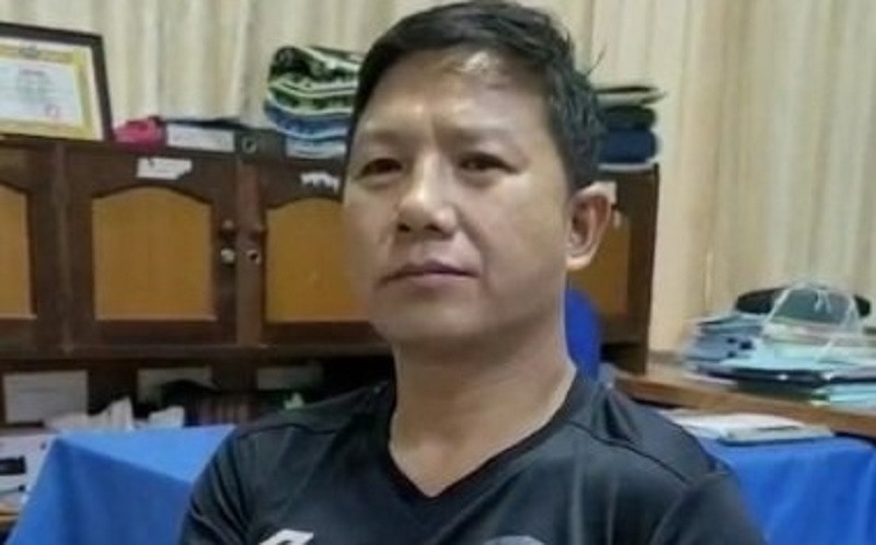 Đối tượng Lò Văn Khánh khi bị Công an bắt giữ.