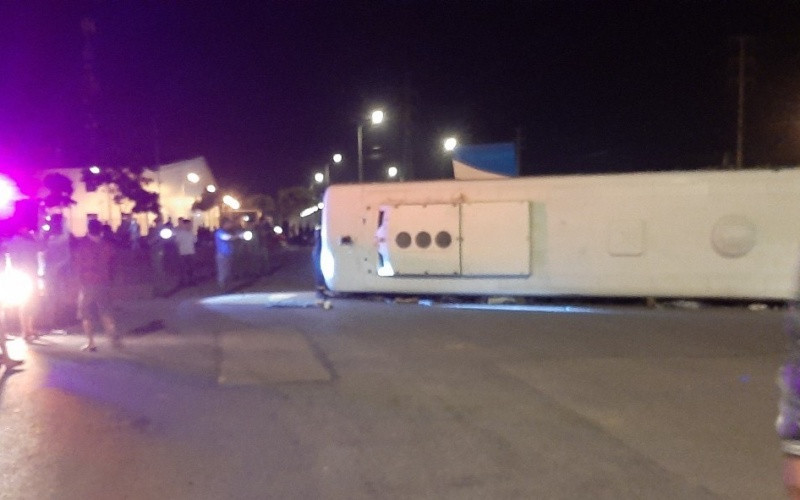 Hiện trường vụ tai nạn.