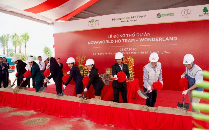Lễ động thổ phân kỳ Wonderland - NovaWorld Ho Tram. (Ảnh: Novaland)