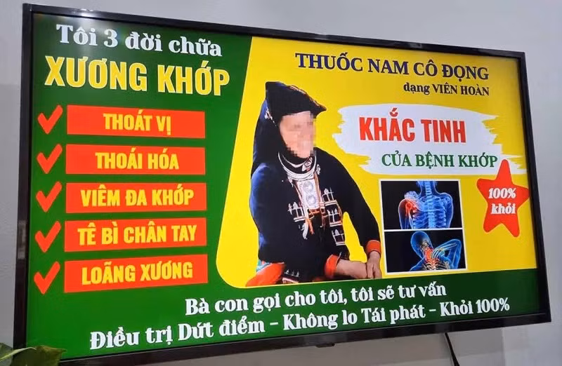 Quảng cáo xuất hiện đánh trúng tâm lý bệnh nhân.