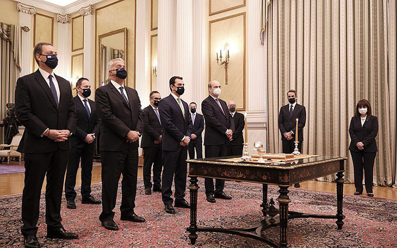 Lễ tuyên thệ nhậm chức của chính phủ mới tại thủ đô A-ten, Hy Lạp. Ảnh AP