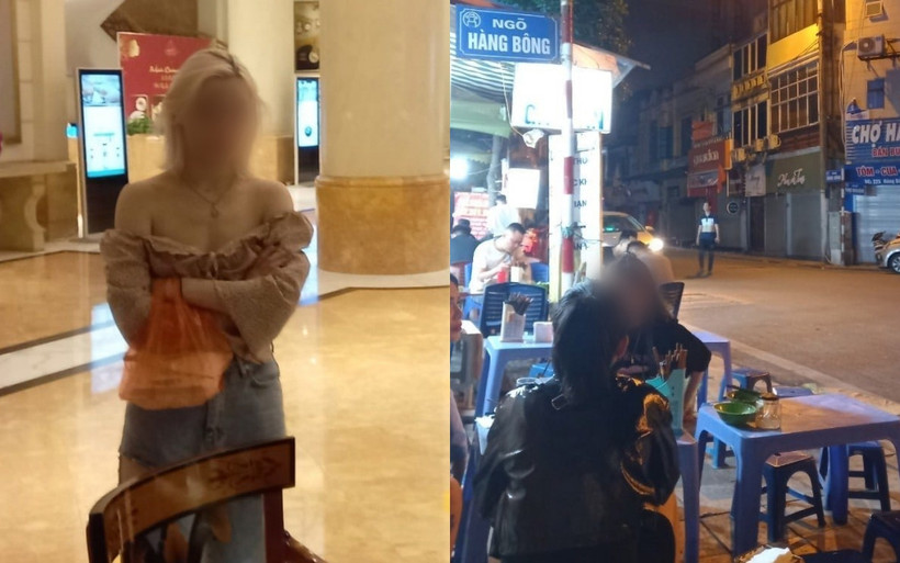 Nạn nhân của vụ cướp điện thoại trên phố Hàng Bông (Ảnh: Văn Yên)