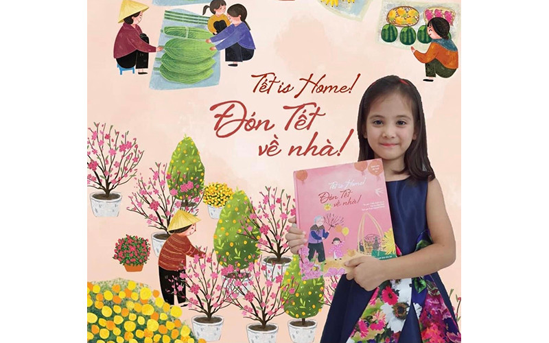 Cô bé lai Việt - Mỹ LiLy, mới sáu tuổi một tháng, đã có thể tự mình đọc bài thơ Đón Tết về nhà bằng tiếng mẹ đẻ. 
