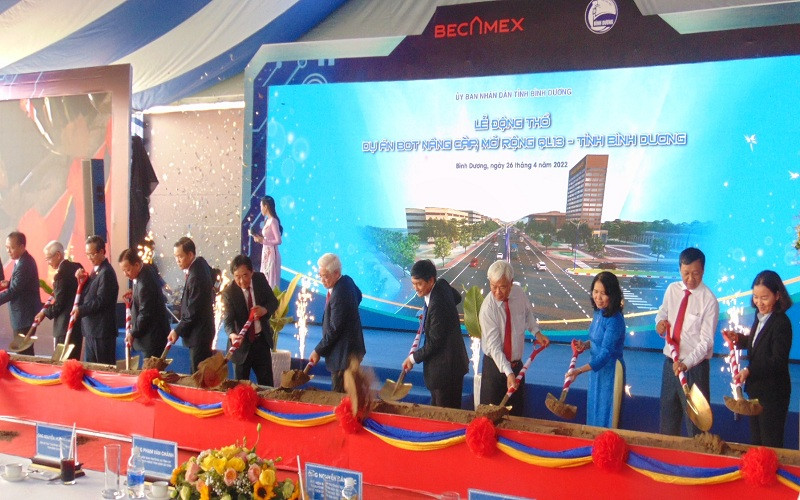 Khởi công dự án BOT Nâng cấp, mở rộng quốc lộ 13 - tỉnh Bình Dương.
