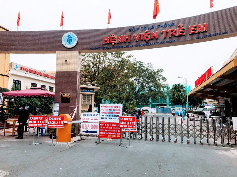 Bệnh viện Trẻ em Hải Phòng tạm thời bị phong tỏa.
