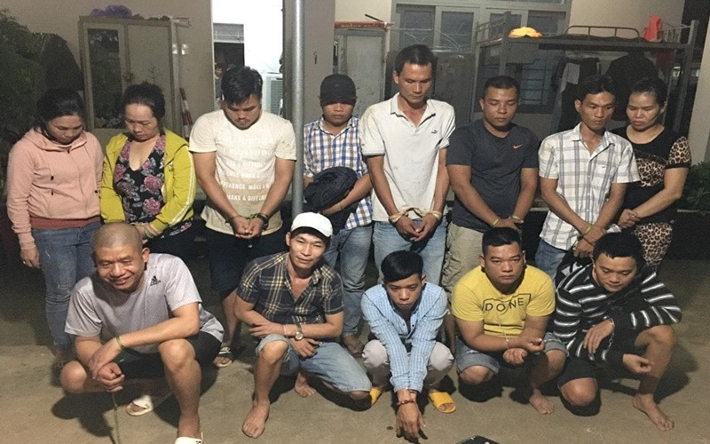 Các đối tượng bị bắt giữ.