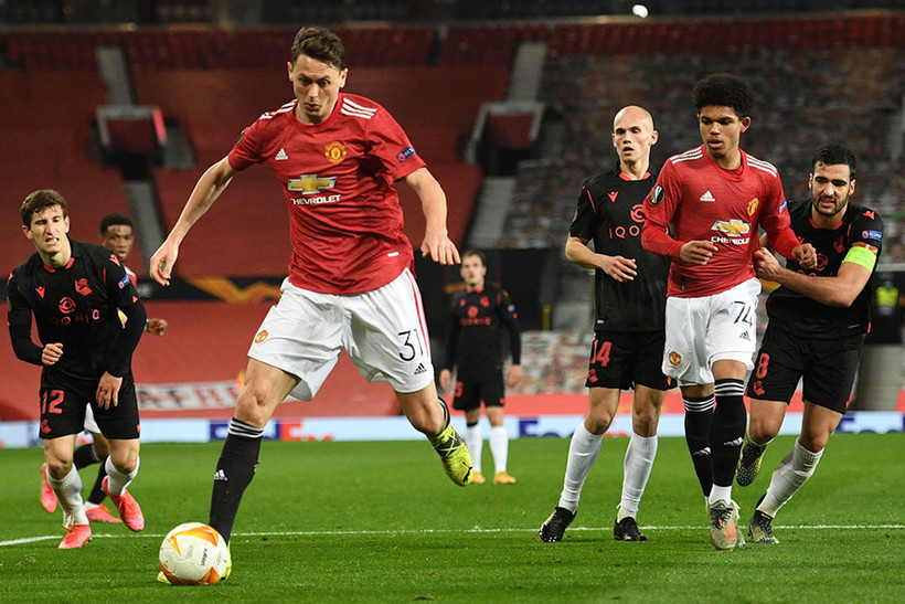 Man Utd có trận hoà 0-0 trước Real Sociedad nhưng vẫn đoạt vé đi tiếp với tổng tỷ số 4-0 sau hai lượt đấu. (Ảnh: Getty Images)