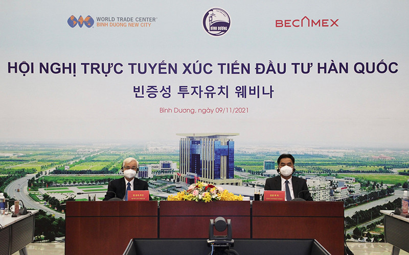 Hội nghị trực tuyến xúc tiến đầu tư Hàn Quốc.