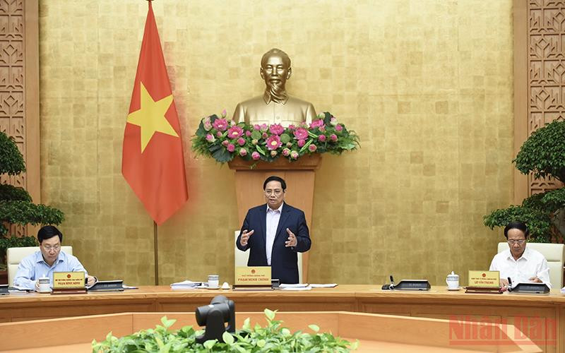 Thủ tướng Phạm Minh Chính chủ trì phiên họp. (Ảnh: Trần Hải)