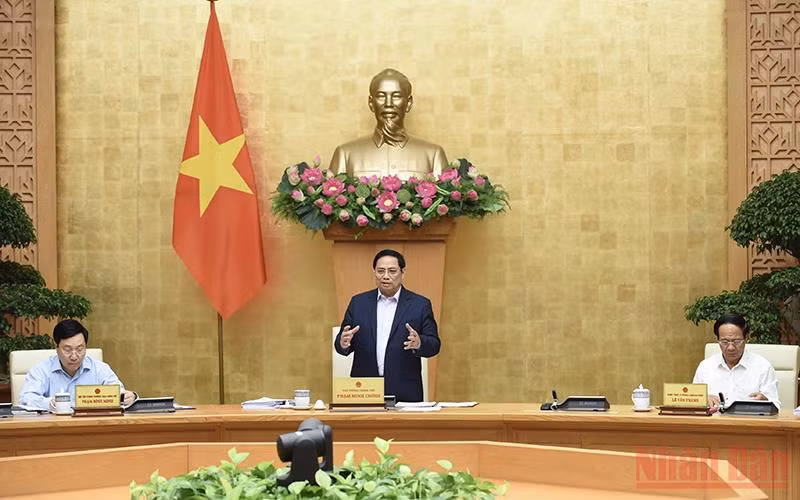 Thủ tướng Phạm Minh Chính chủ trì phiên họp. (Ảnh: Trần Hải)