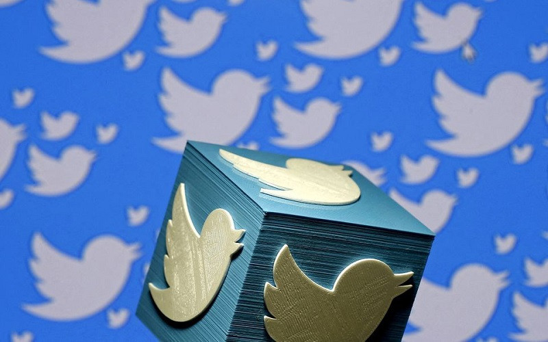 Logo in 3D của Twitter. (Ảnh: Reuters)