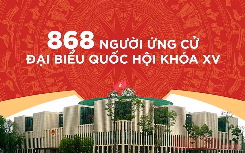[Infographic] 868 người ứng cử đại biểu Quốc hội khóa XV