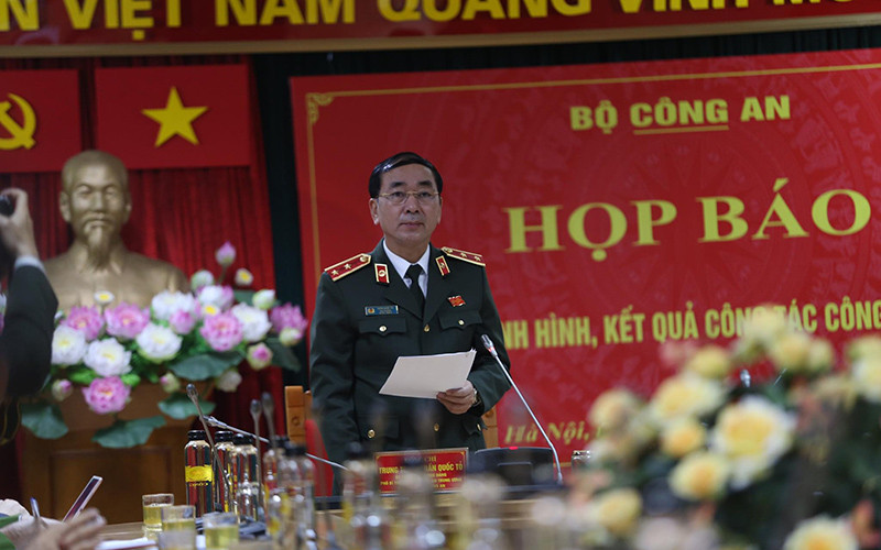 Lãnh đạo Bộ Công an thông tin một số vấn đề các cơ quan báo chí quan tâm.