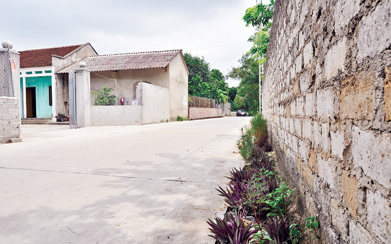 "Đại lộ" làng ở huyện Hiệp Hòa, tỉnh Bắc Giang. Ảnh: Mạnh Trường