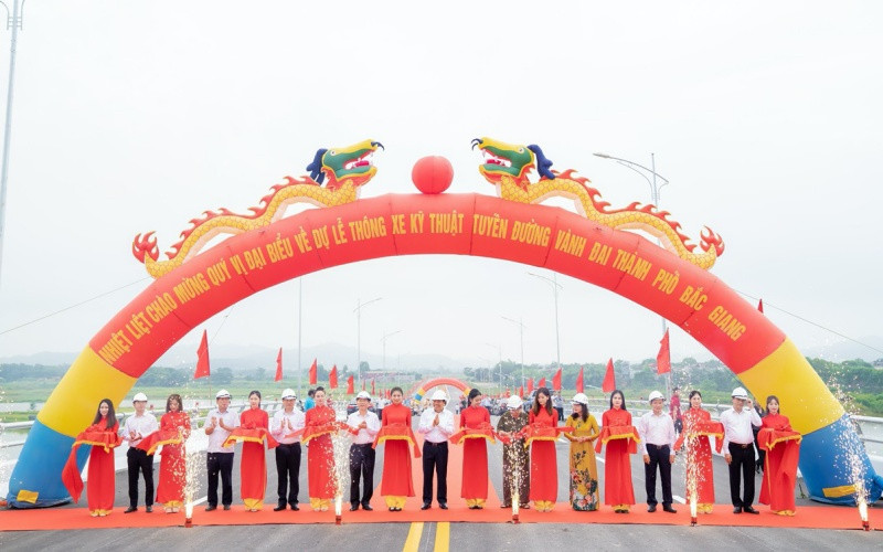 Thông xe kỹ thuật tuyến đường vành đai TP Bắc Giang.