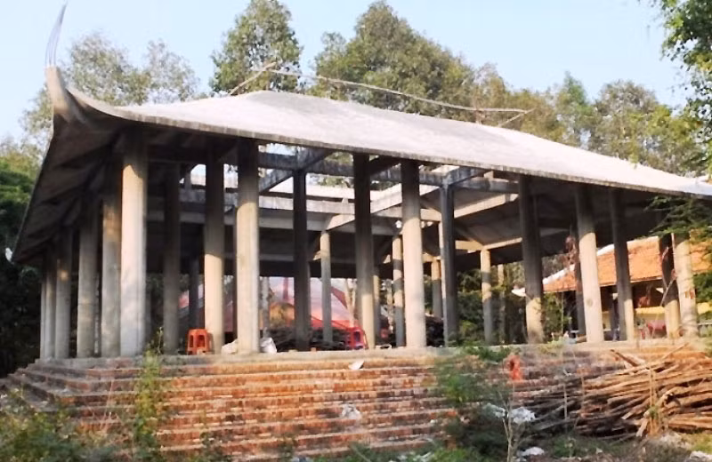 Công trình tu bổ Miếu thờ Bà Chúa xứ ở Gò Tháp. (Ảnh tư liệu)