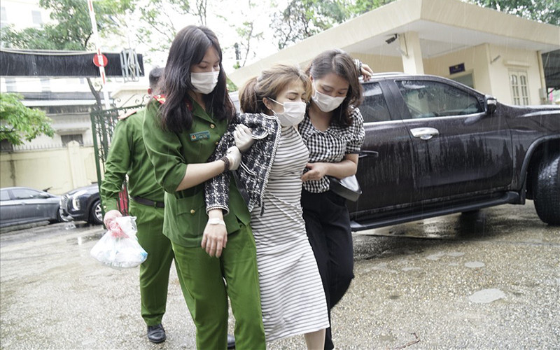 Đối tượng Hải tại cơ quan điều tra.