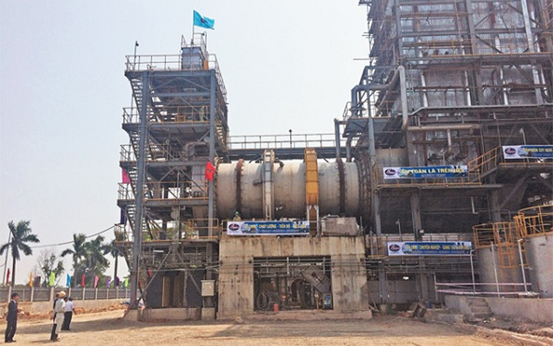 Dự án Nhà máy điện rác Sóc Sơn đang được đẩy nhanh tiến độ xây dựng. Ảnh: Bích Phương