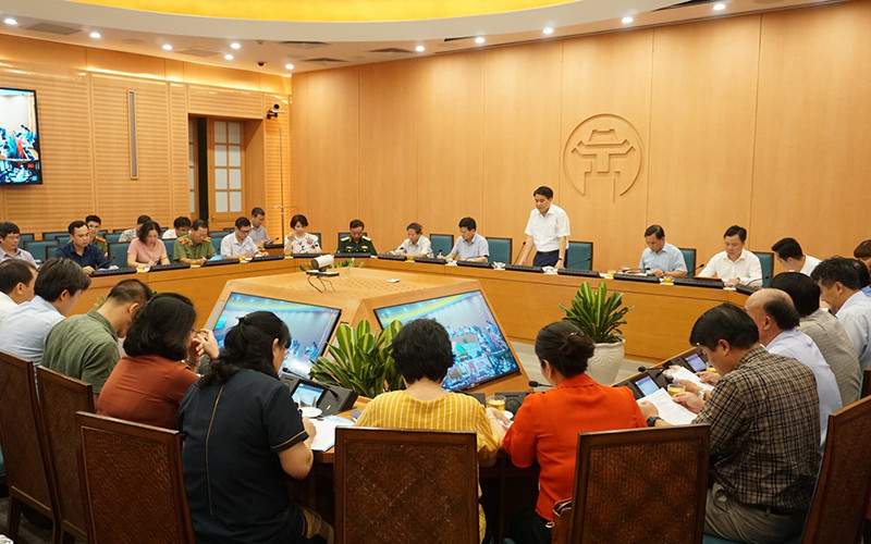 Quang cảnh buổi họp Ban chỉ đạo. (Ảnh: NGUYỄN HÀ)