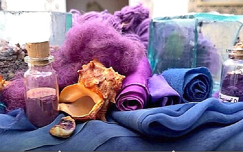 Thuốc nhuộm màu tím Tyrian hiện đang được bán trực tuyến với giá khoảng 2.500 USD/gram. (Ảnh chụp màn hình từ video của REUTERS)