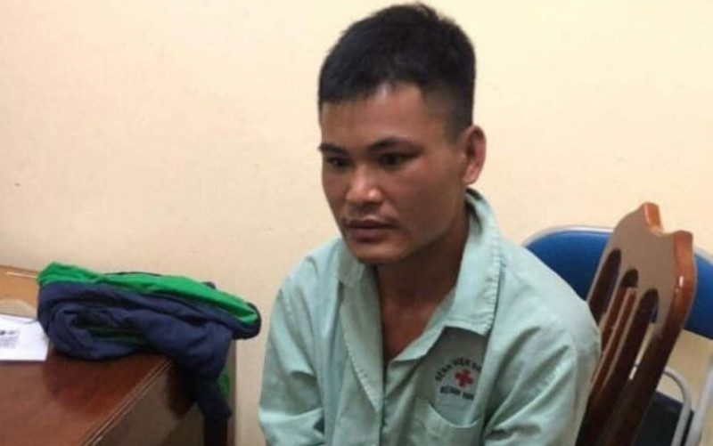 Đối tượng Lường Văn Tiến tại cơ quan công an