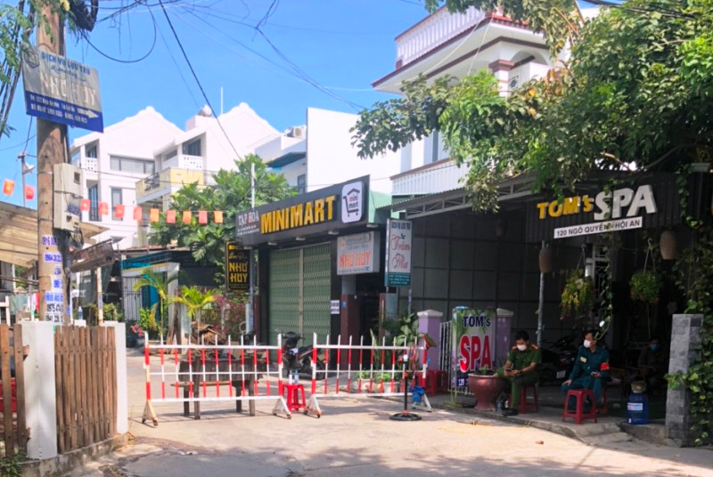TP Hội An duy trì các chốt kiểm soát để phòng, chống dịch Covid-19.