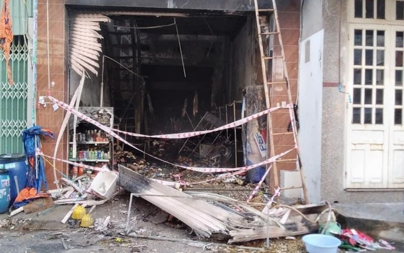 Hiện trường vụ cháy.