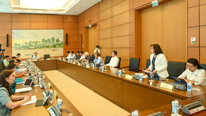 Các đại biểu Quốc hội trong phiên thảo luận tại tổ chiều 3/6. (Ảnh: LINH NGUYÊN) 