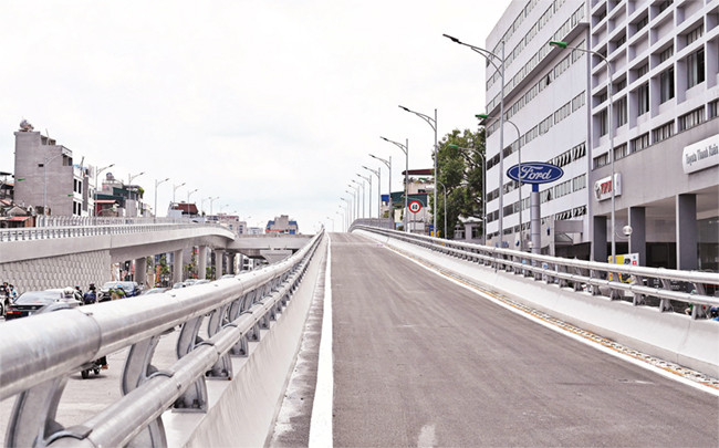 Diện mạo tuyến đường vành đai 2 trên cao Ngã Tư Sở - Ngã Tư Vọng