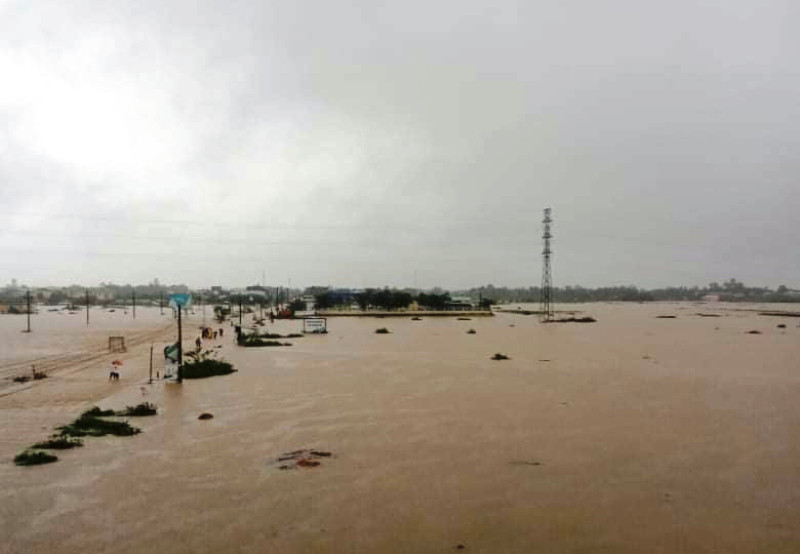 Khu vực hai vợ chồng anh Q. bị nước lũ cuốn trôi.