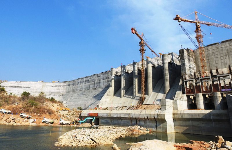 Một góc công trình đầu mối Hồ chứa nước Sông Cái.