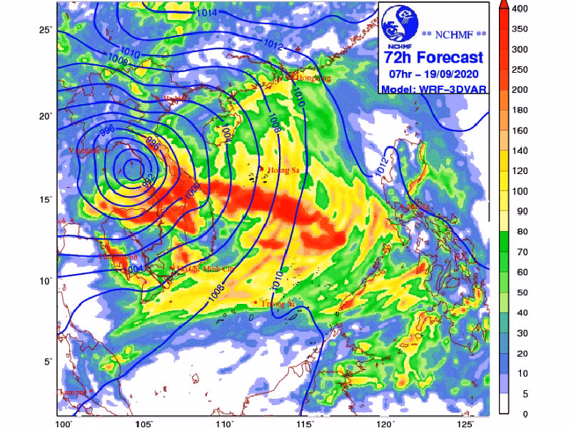 Bão số 5 sẽ gây mưa lớn trên cả nước