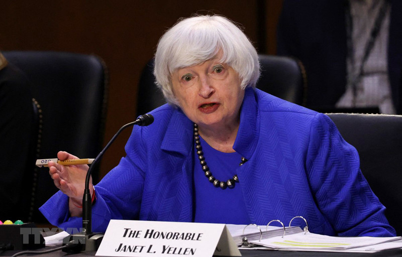 Bộ trưởng Tài chính Mỹ Janet Yellen phát biểu tại Washington, DC., ngày 28/9/2021. (Ảnh: AFP/TTXVN)