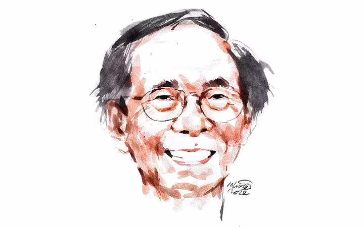 Ký họa chân dung nhạc sĩ Văn Dung của họa sĩ Đỗ Hoàng Tường.