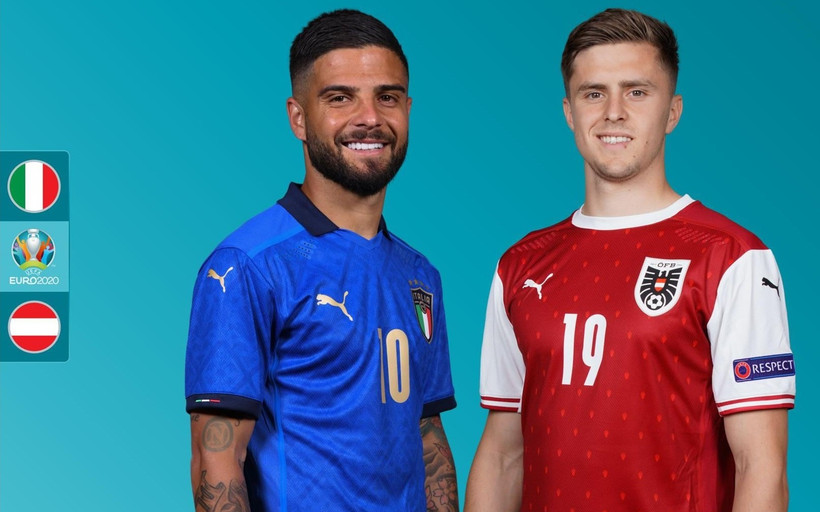 Italia và Áo sẽ cạnh tranh tấm vé vào tứ kết, gặp đội thắng ở cặp đấu giữa Bỉ và Bồ Đào Nha. (Ảnh: UEFA)