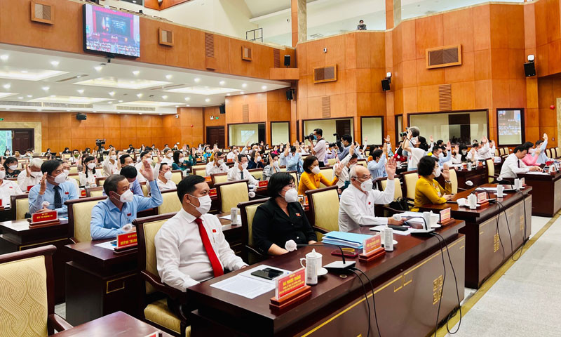 Các đại biểu thông qua nhiều tờ trình.