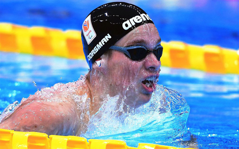 VĐV Rogier Dorsman (Hà Lan) lập kỷ lục thế giới bơi 200 m hỗn hợp nam hạng SM11. Ảnh: netherlandsnewslive.com
