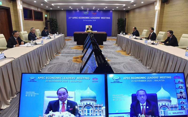 Thủ tướng Chính phủ Nguyễn Xuân Phúc dẫn đầu đoàn Việt Nam tham dự Hội nghị. (Ảnh: TRẦN HẢI)
