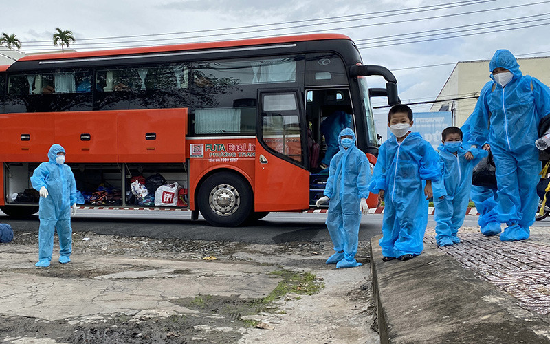 Đón công dân từ TP Hồ Chí Minh về tỉnh đợt ba, ngày 27/9.