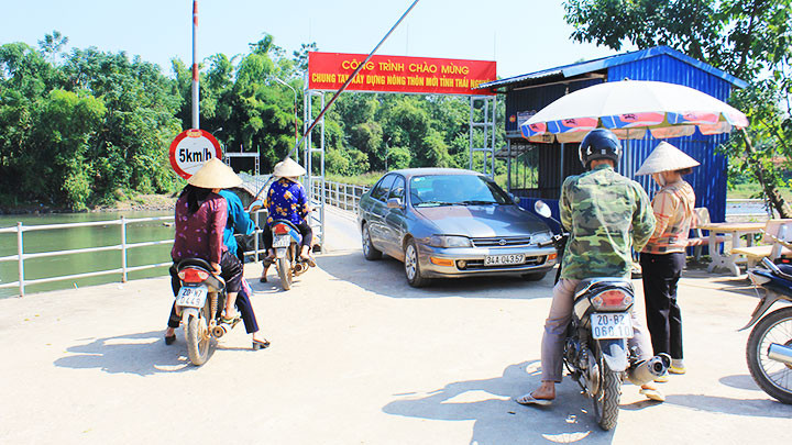 Cầu Đầm Mương ở xã Minh Đức, thị xã Phổ Yên (Thái Nguyên).