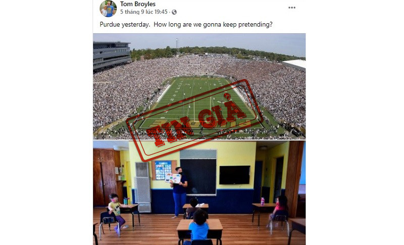 Bức ảnh SVĐ Ross-Ade với chú thích sai.