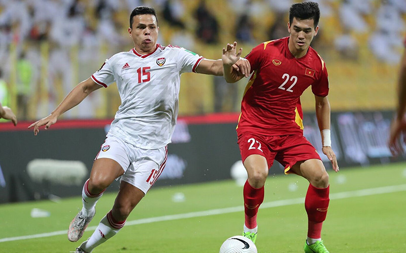 Cầu thủ Tiến Linh (số 22).