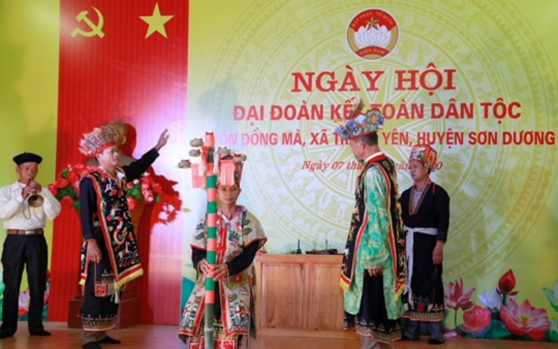 Ngày hội Đại Đoàn kết toàn dân tộc năm 2020 tại thôn Đồng Mà, xã Trung Yên, Huyện Sơn Dương, tỉnh Tuyên Quang. (Ảnh: Diệp Vinh)