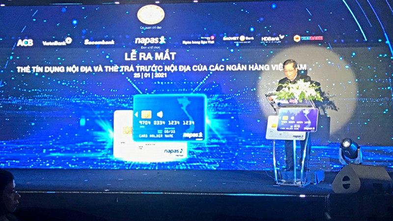 Phó Thống đốc NHNN Việt Nam Nguyễn Kim Anh phát biểu tại lễ ra mắt thẻ.