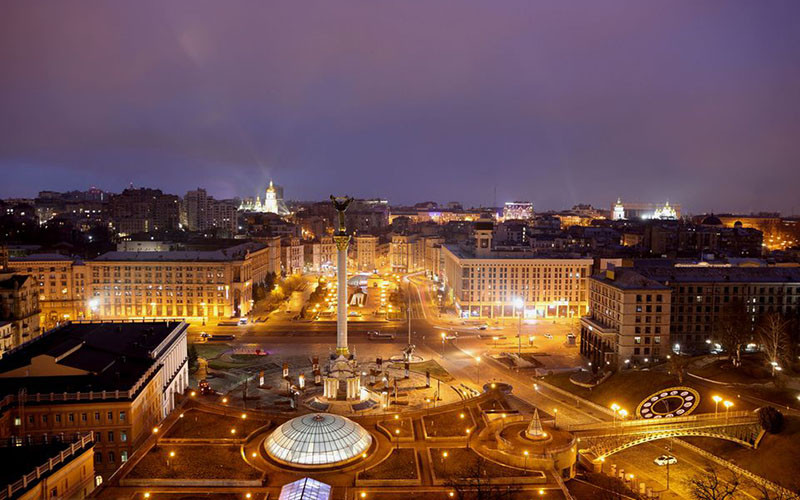 Toàn cảnh thủ đô Kiev, Ukraine, ngày 24/2. (Ảnh: Reuters)