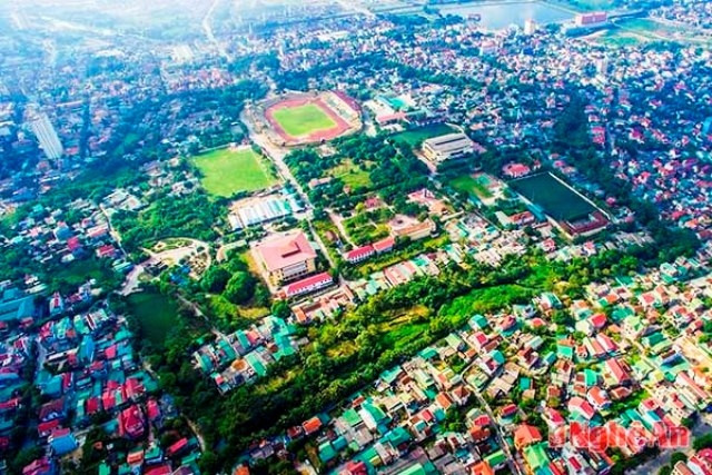 Toàn cảnh hào thành cổ Vinh bây giờ. (Ảnh: Sỹ Minh - Báo Nghệ An) 