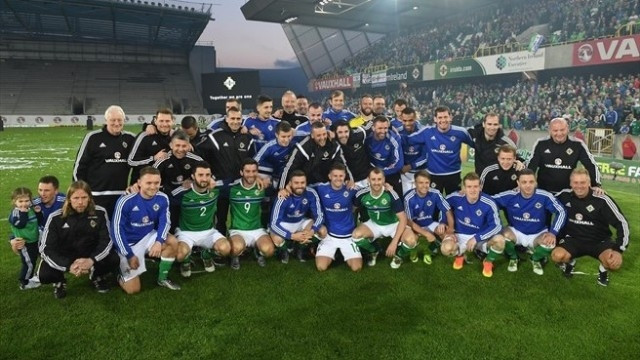 Đội hình Bắc Ireland trong trận giao hữu với Belarus thứ sáu tuần trước. (Ảnh: Getty)