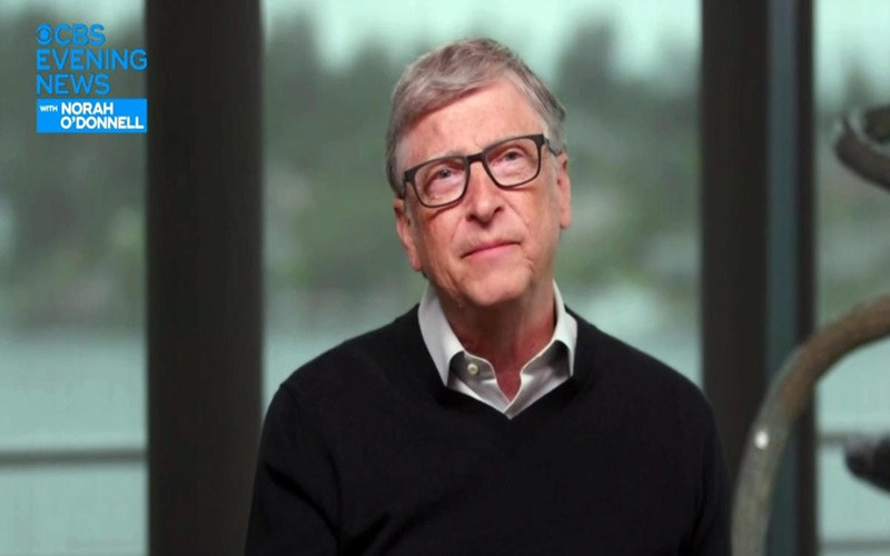 Ông Bill Gates trả lời phỏng vấn chương trình CBS Evening News. (Ảnh chụp màn hình)