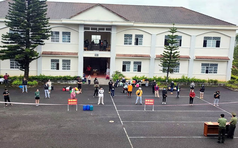 Khu cách ly tập trung Trung tâm Huấn luyện và Bồi dưỡng nghiệp vụ Công an tỉnh Lâm Đồng.